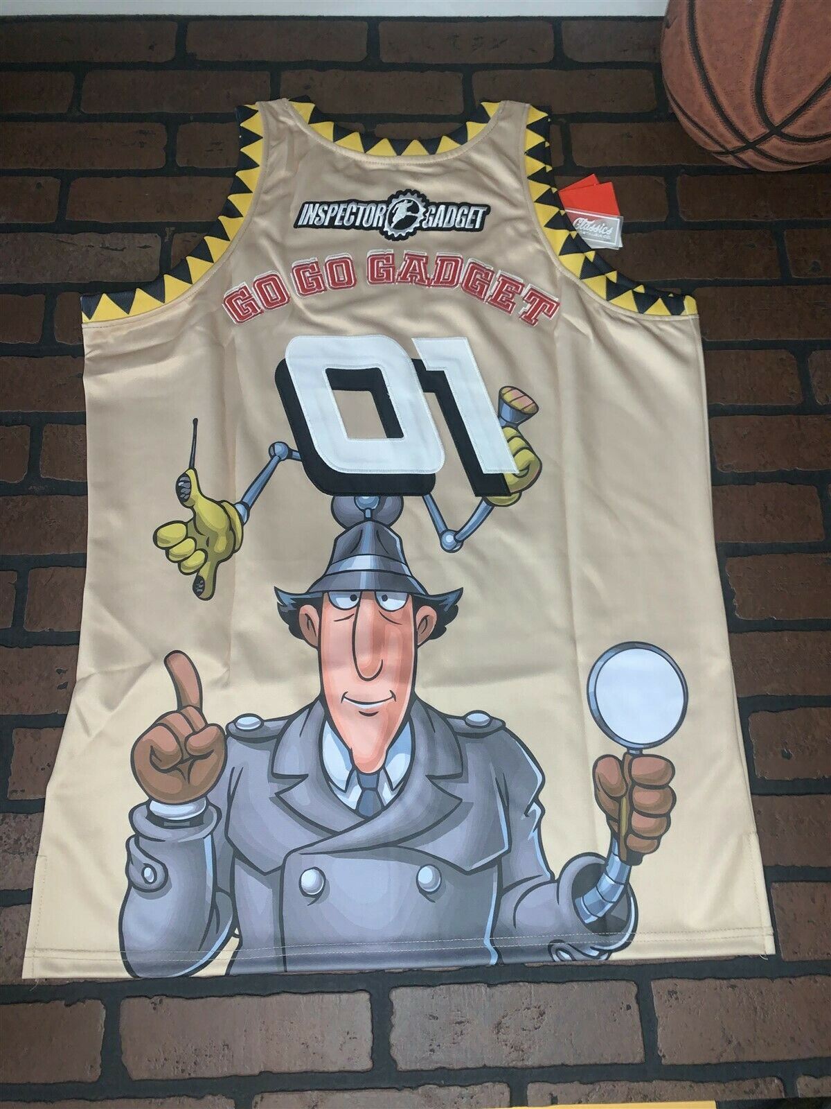 INSPECTOR GADGET Headgear Classics Basketball Jersey ~Never Worn~ S L XL XXL