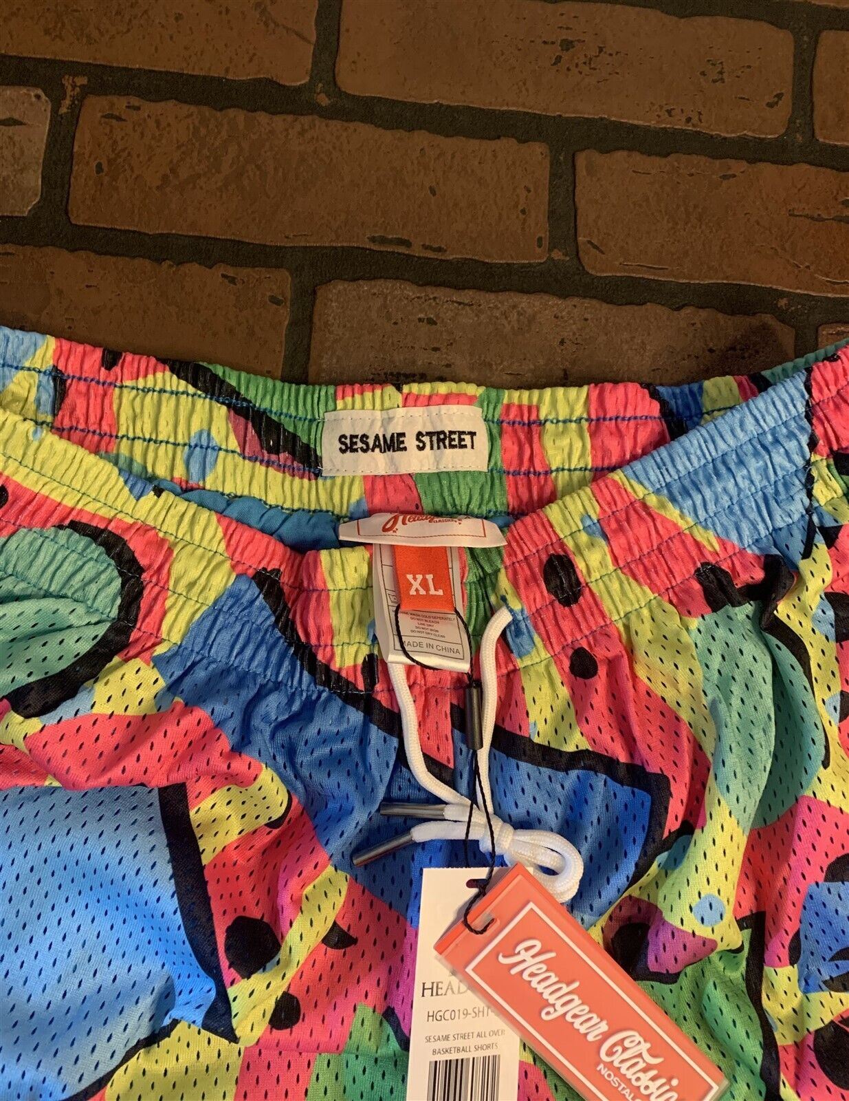 SESAME STREET ALL OVER Headgear Classics Basketball Shorts