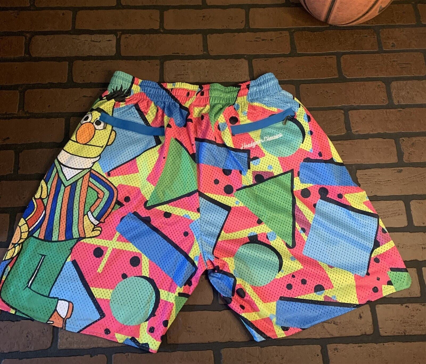 SESAME STREET ALL OVER Headgear Classics Basketball Shorts