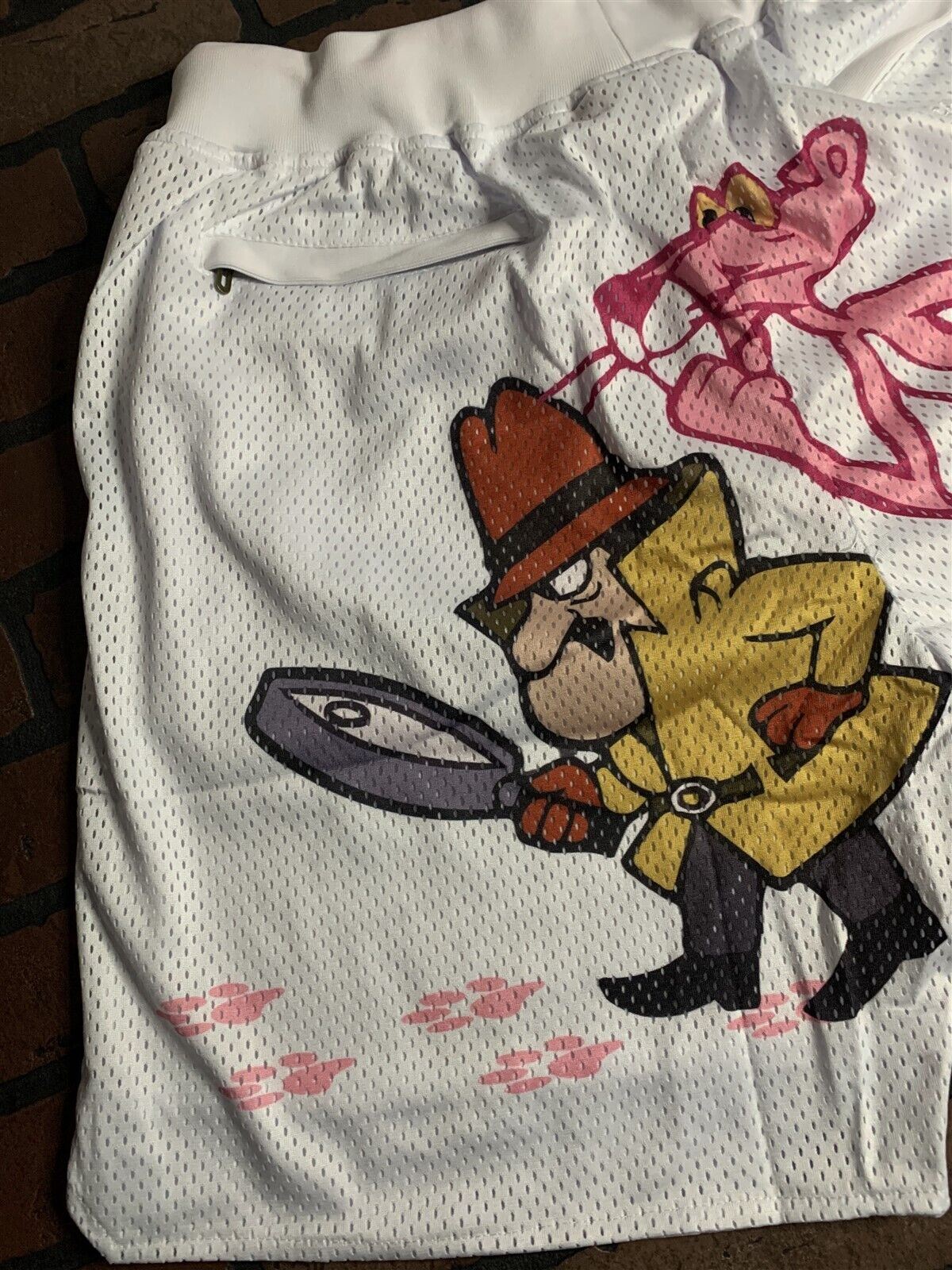 PINK PANTHER Headgear Classics White Basketball Shorts