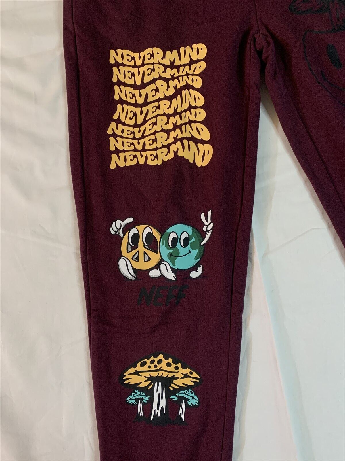 Neff Burgundy Mushroom Sweatpants