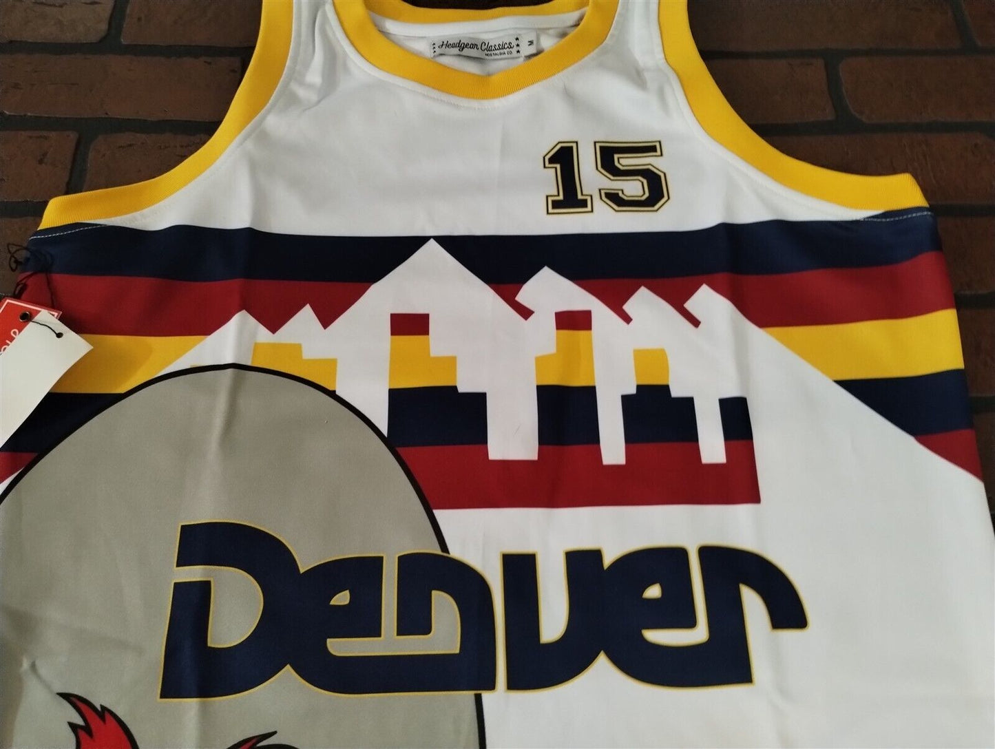 YOSEMITE SAM / DENVER White Headgear Classics Basketball Jersey