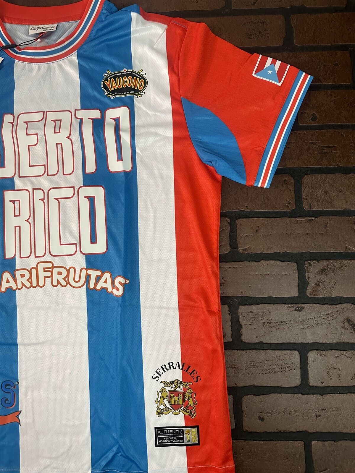 PUERTO RICO 1990 World Cup National Team Headgear Classics Soccer Jersey