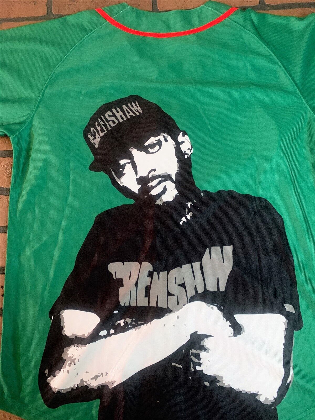 CRENSHAW / MALCOLM X Green Headgear Classics Baseball Jersey