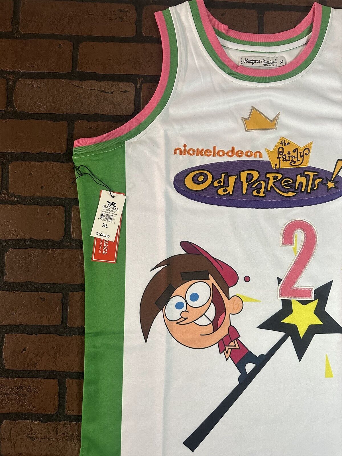 FAIRLY ODD PARENTS Headgear Classics White Basketball Jersey