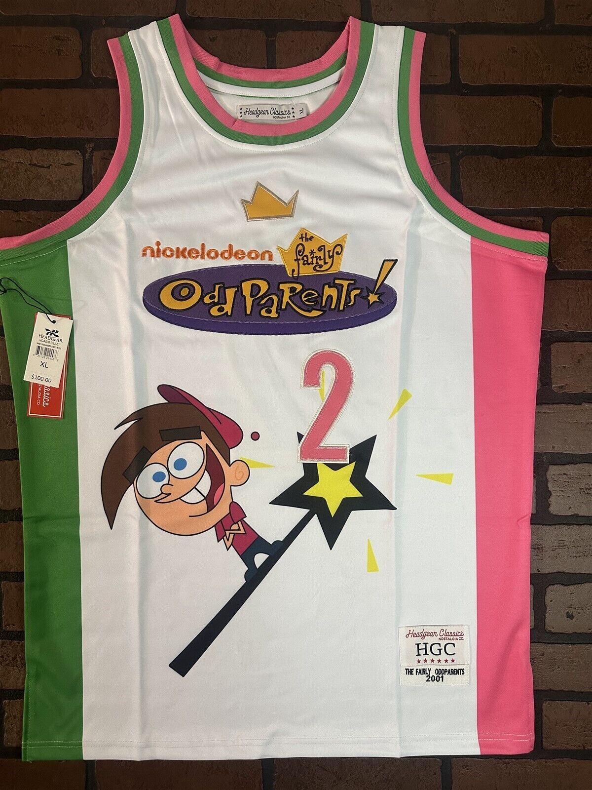 FAIRLY ODD PARENTS Headgear Classics White Basketball Jersey