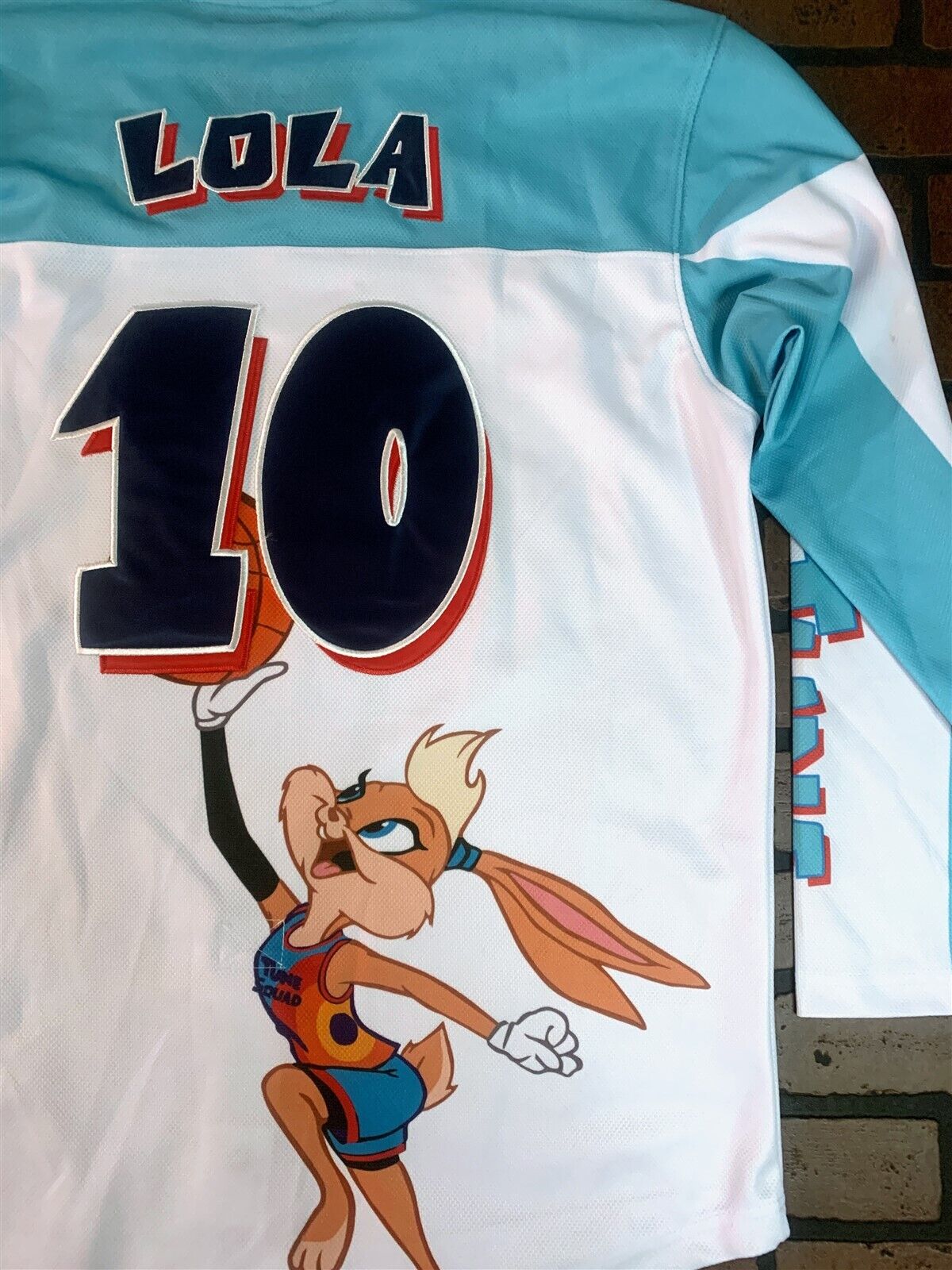 TUNE SQUAD Lola Bunny Headgear Classics Hockey Teal Jersey