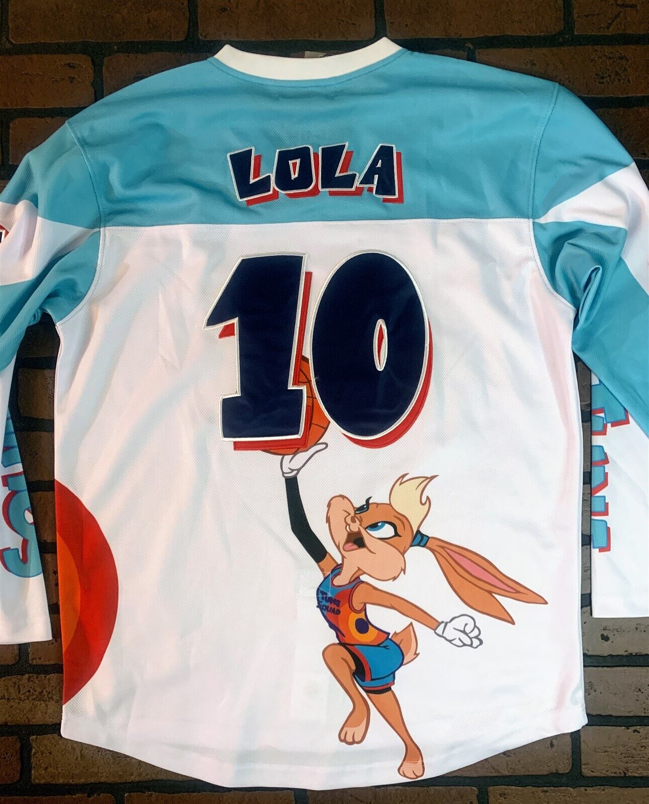 TUNE SQUAD Lola Bunny Headgear Classics Hockey Teal Jersey