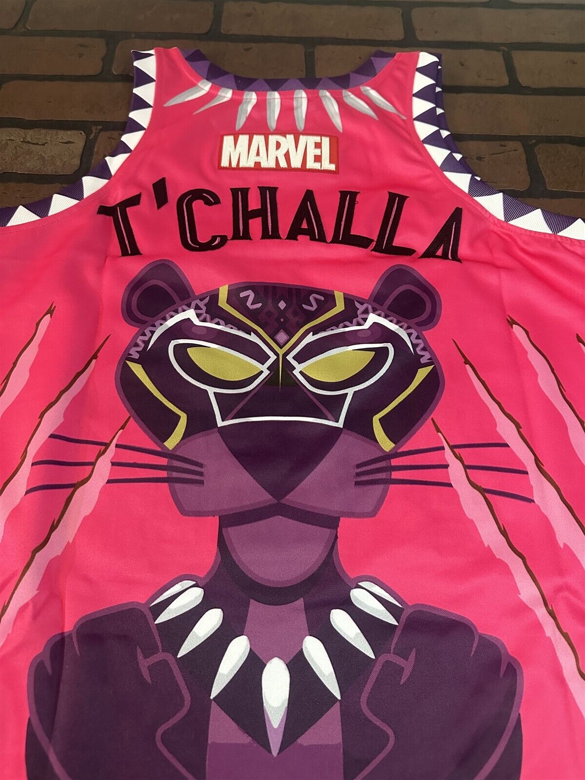 BLACK/PINK PANTHER - T'Challa Headgear Classics Basketball Jersey
