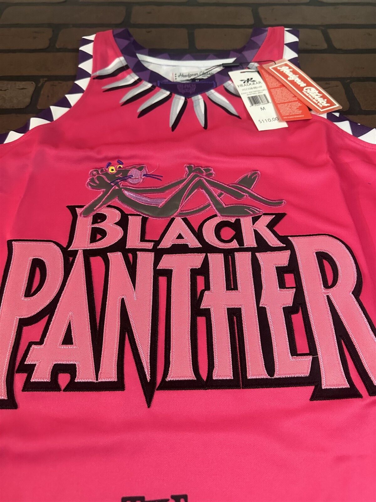 BLACK/PINK PANTHER - T'Challa Headgear Classics Basketball Jersey