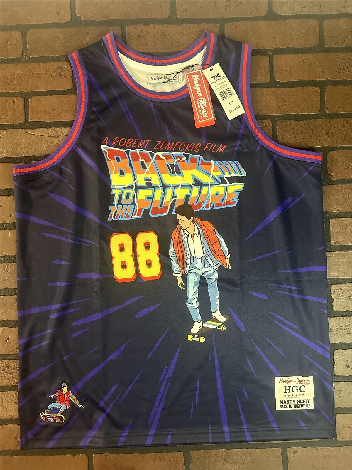 BACK TO THE FUTURE Marty McFly Headgear Classics Basketball Jersey