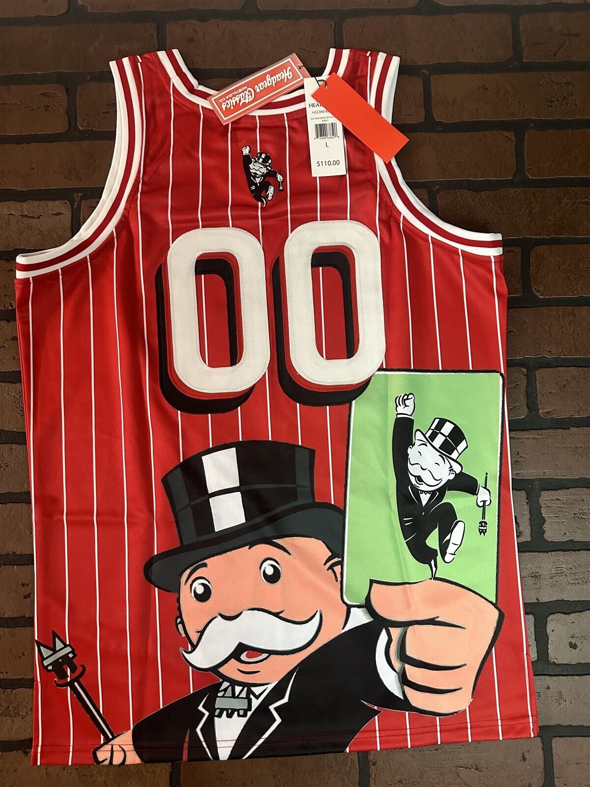 MONOPOLY Red Headgear Classics Basketball Jersey