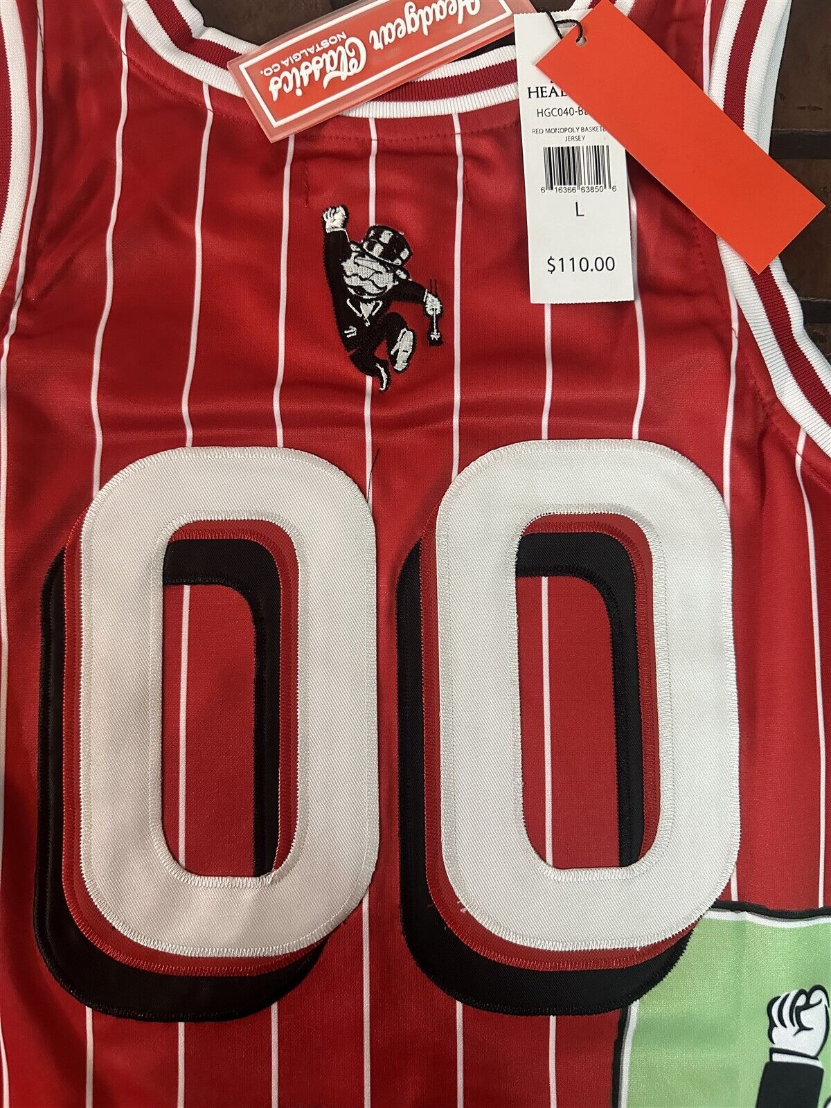 MONOPOLY Red Headgear Classics Basketball Jersey