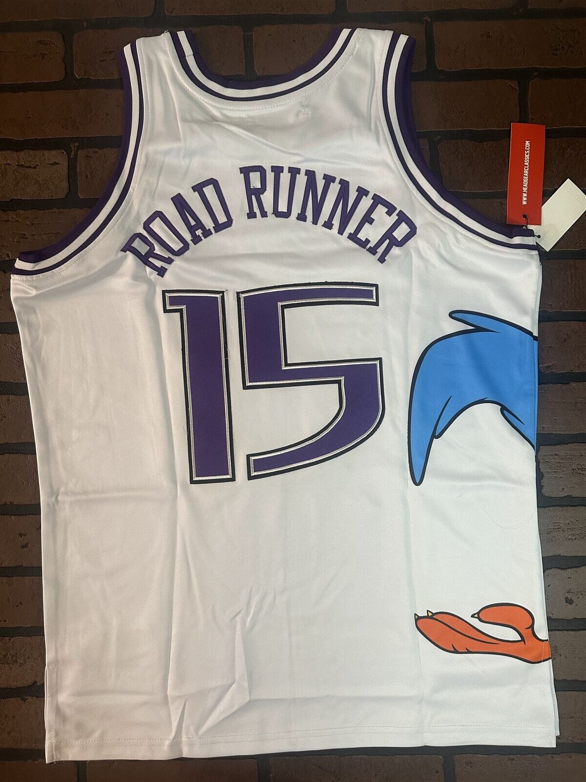 ROADRUNNER / SACRAMENTO White Headgear Classics Basketball Jersey