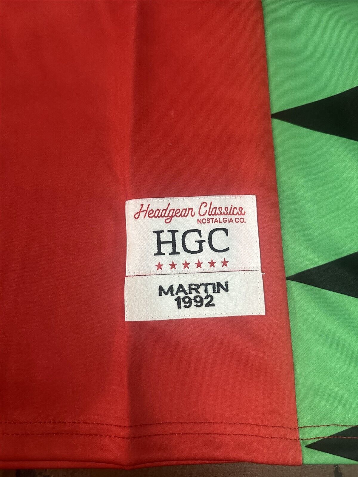 MARTIN - MARTY MAR Red Headgear Classics Basketball Jersey