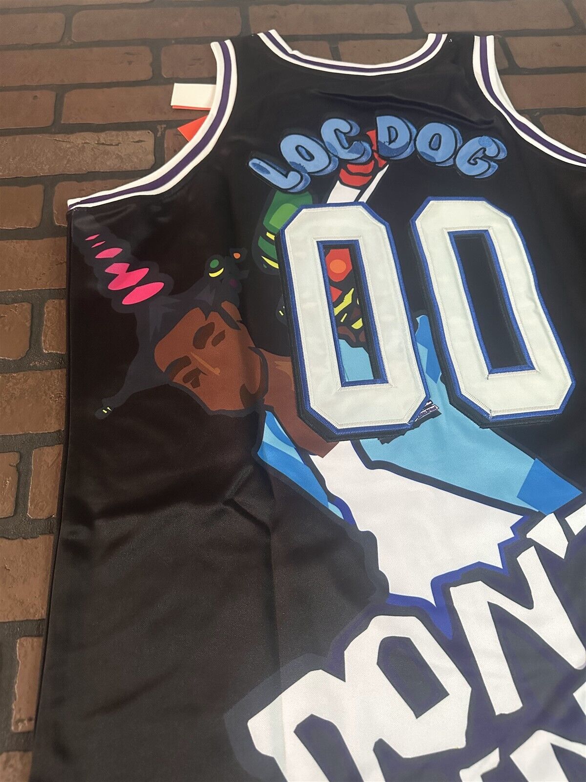 DON'T BE A MENACE Loc Dog Headgear Classics Basketball Jersey
