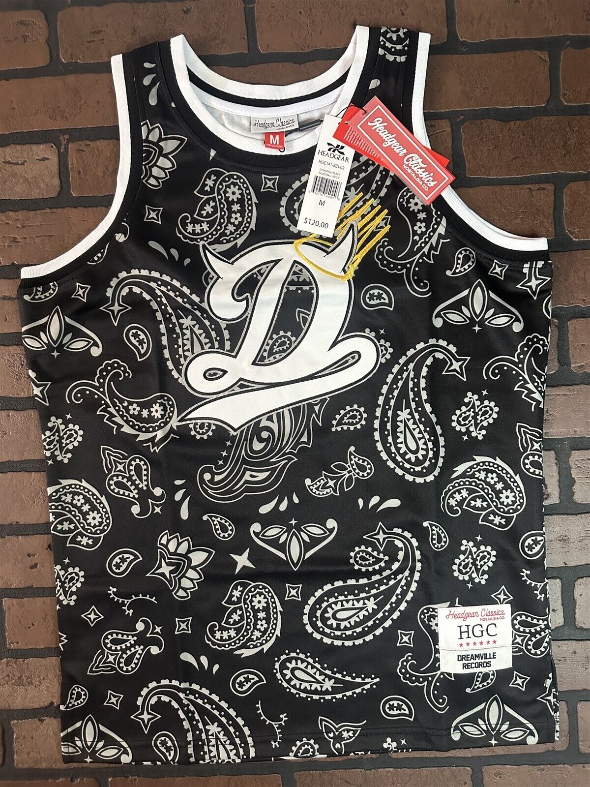 DREAMVILLE Headgear Classics Black Basketball Jersey