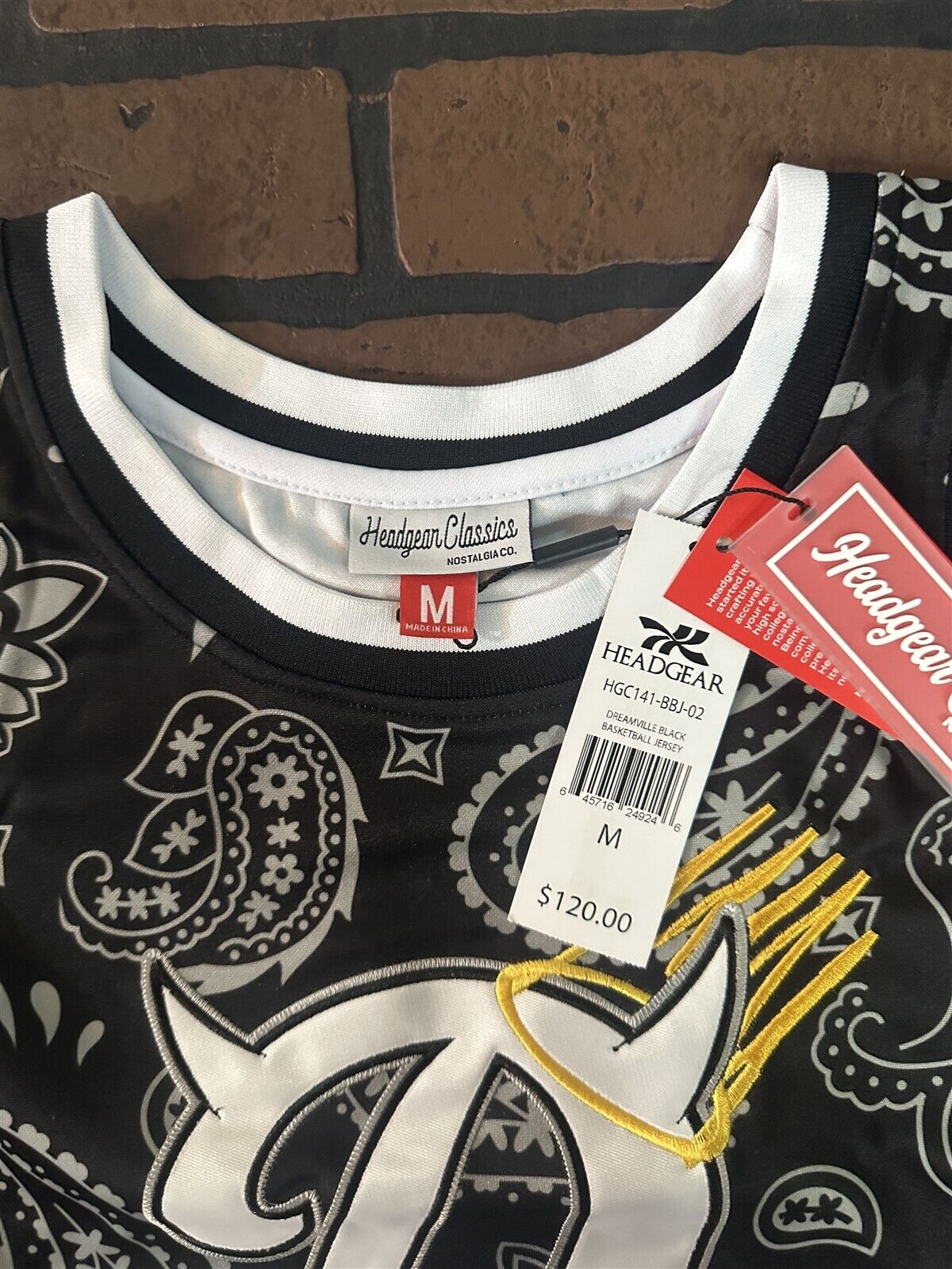 DREAMVILLE Headgear Classics Black Basketball Jersey