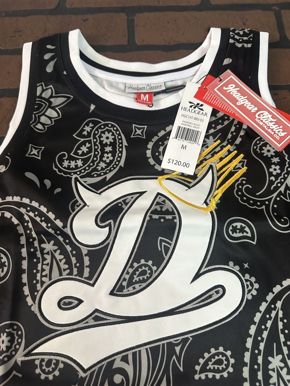 DREAMVILLE Headgear Classics Black Basketball Jersey