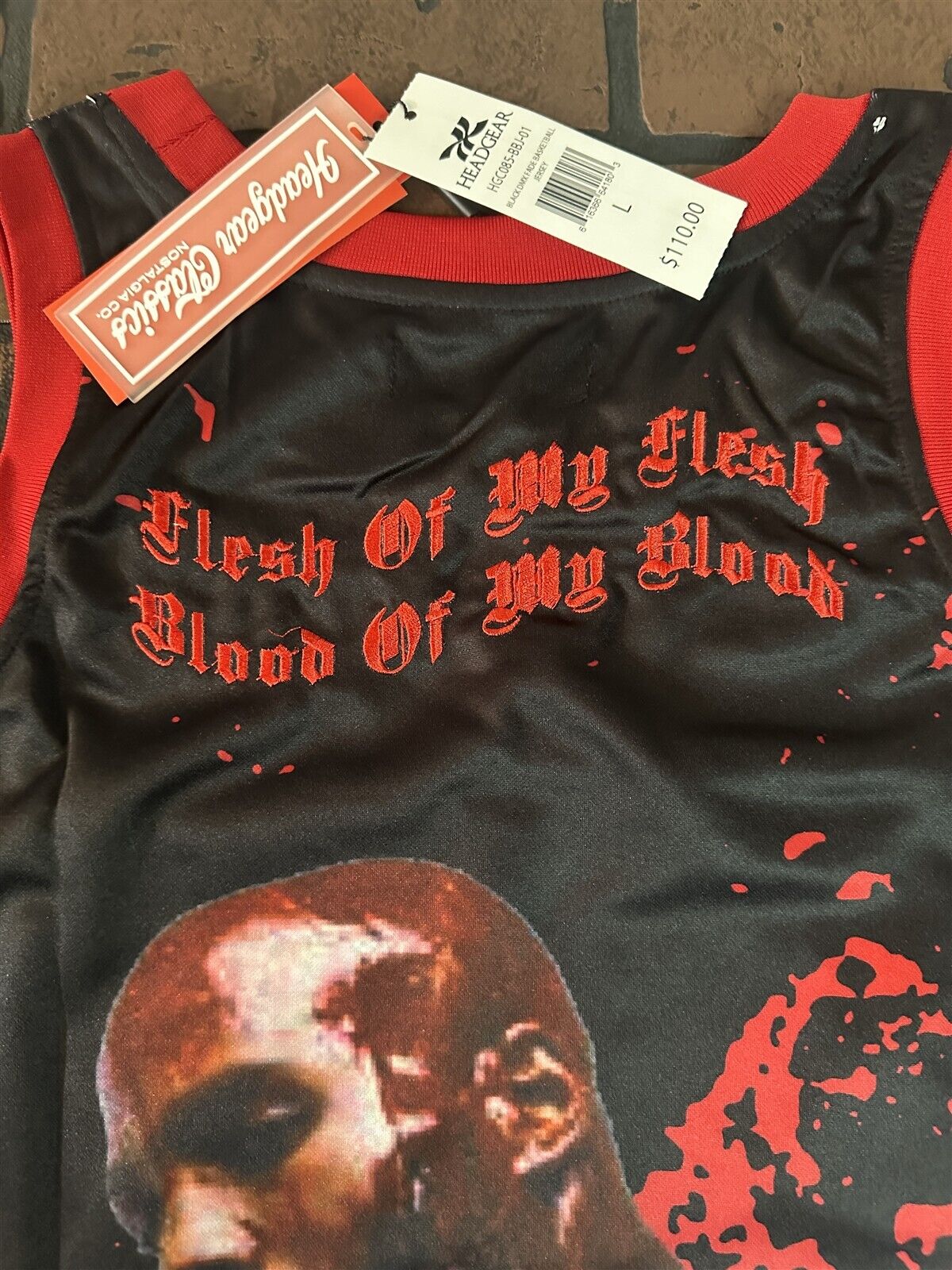 DMX - Black Flesh of My Flesh Headgear Classics Basketball Jersey