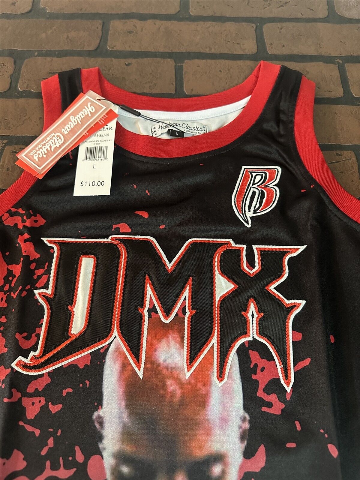 DMX - Black Flesh of My Flesh Headgear Classics Basketball Jersey