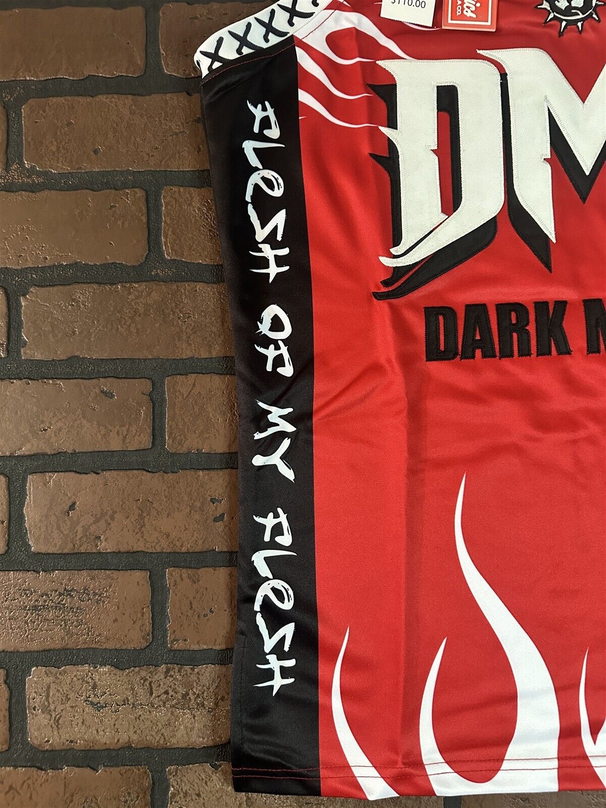 DMX-Red Dark Man X Headgear Classics Basketball Jersey