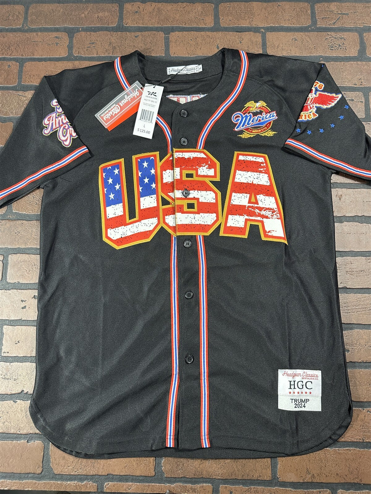 TRUMP USA #45 Headgear Classics Baseball Jersey