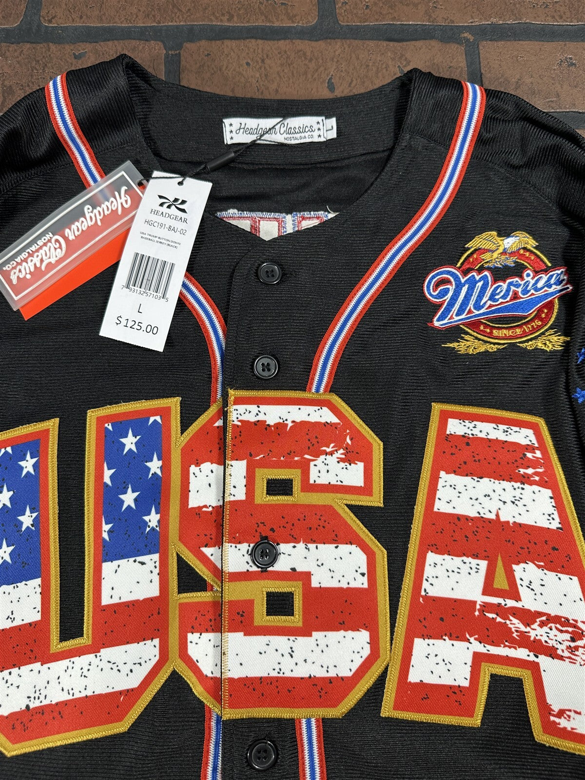 TRUMP USA #45 Headgear Classics Baseball Jersey