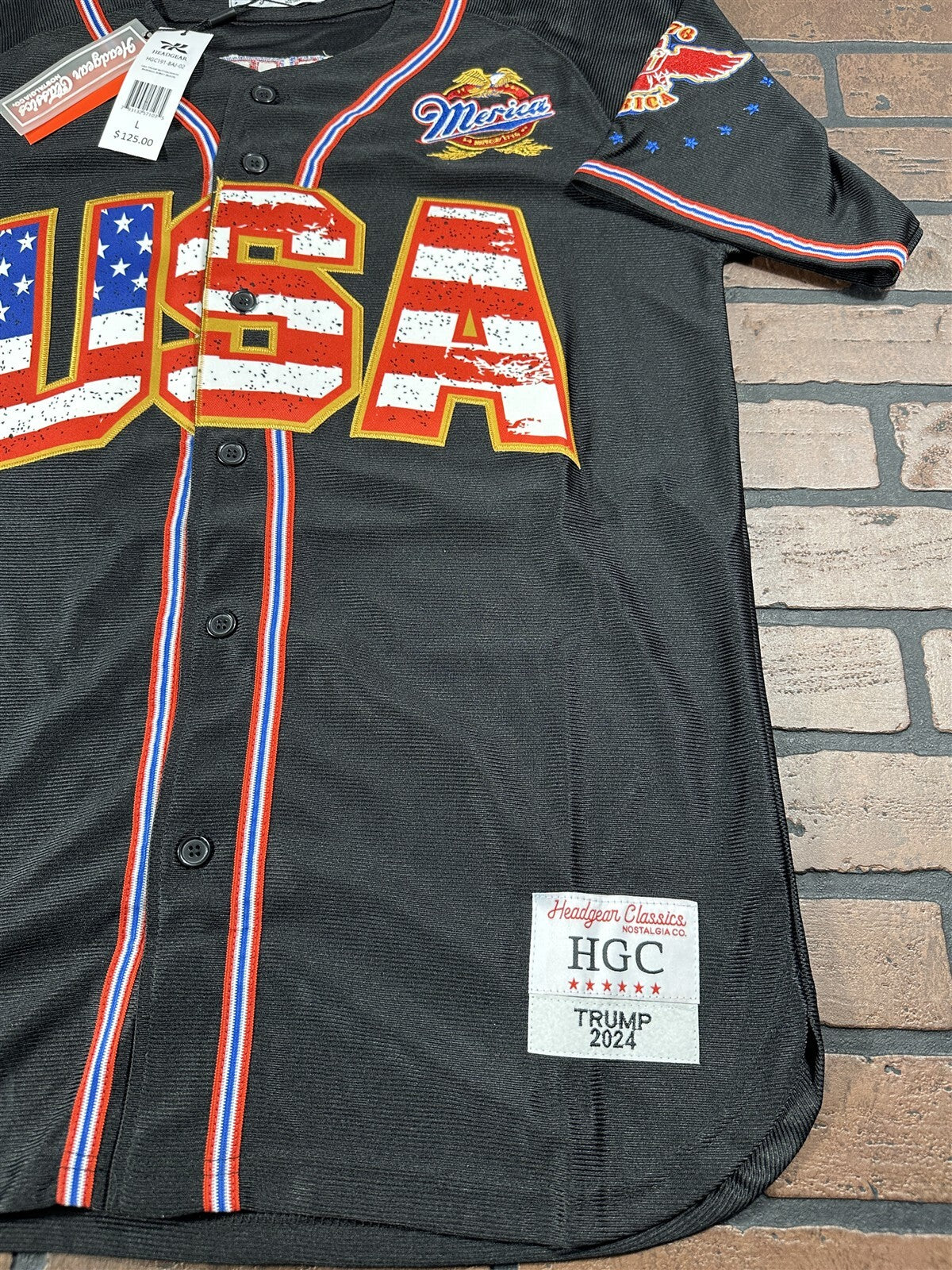 TRUMP USA #45 Headgear Classics Baseball Jersey