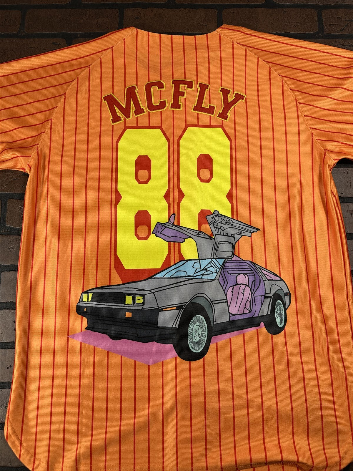 BACK TO THE FUTURE Headgear Classics Orange Baseball Jersey