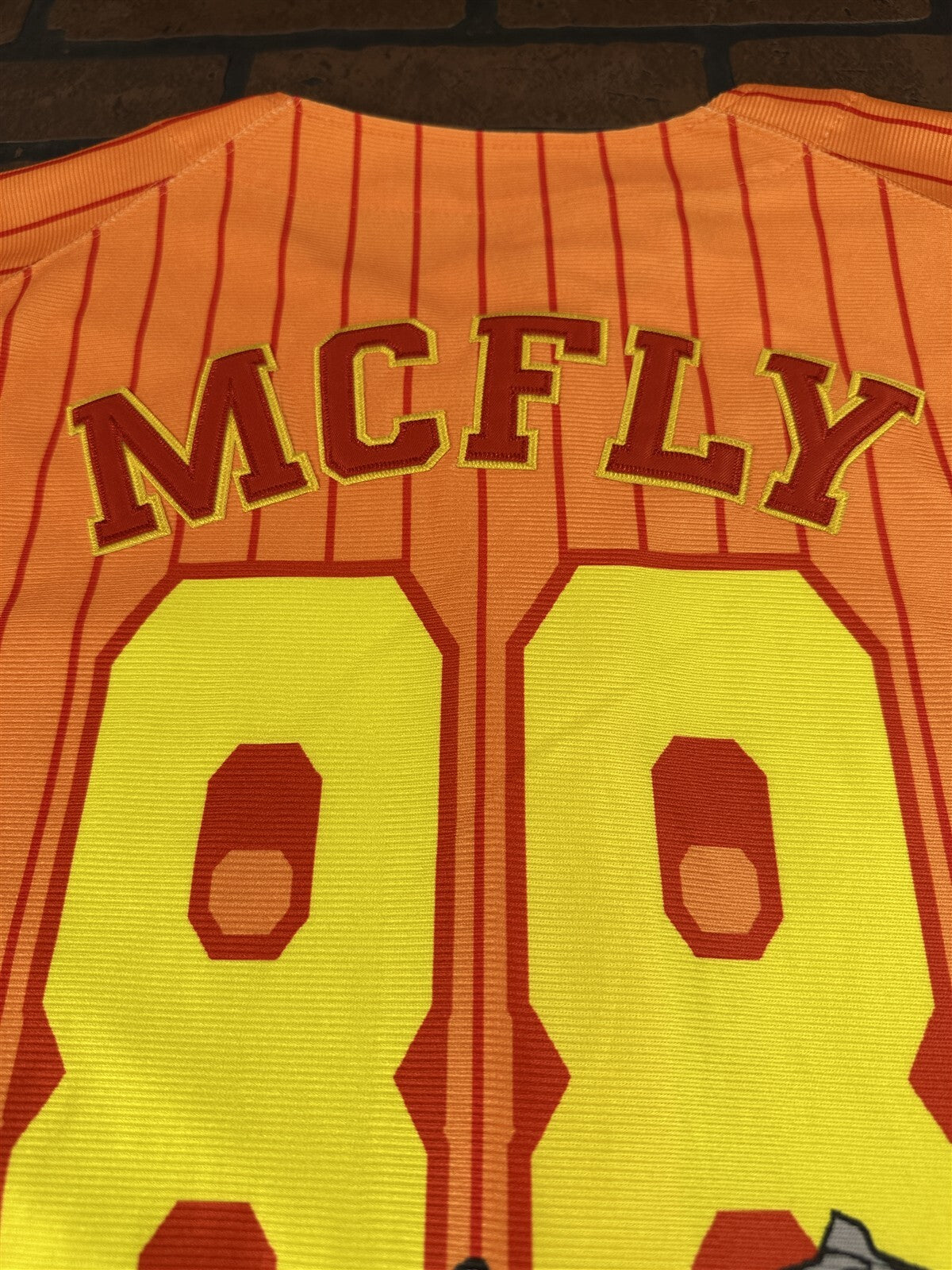 BACK TO THE FUTURE Headgear Classics Orange Baseball Jersey