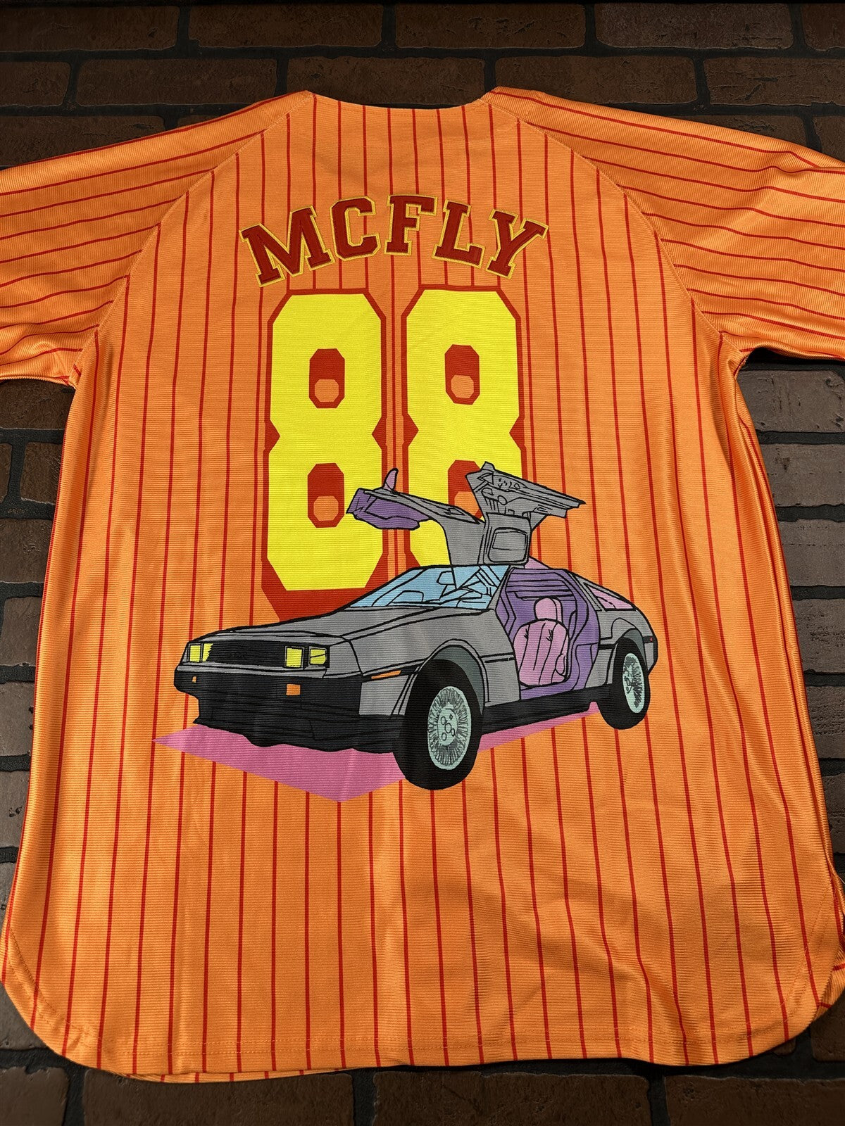 BACK TO THE FUTURE Headgear Classics Orange Baseball Jersey