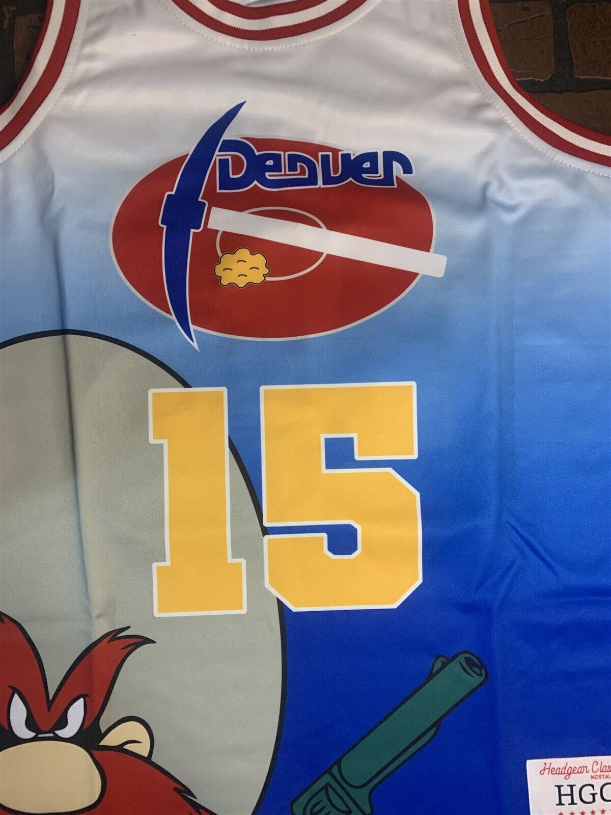 YOSEMITE SAM / DENVER Blue Headgear Classics Basketball Jersey