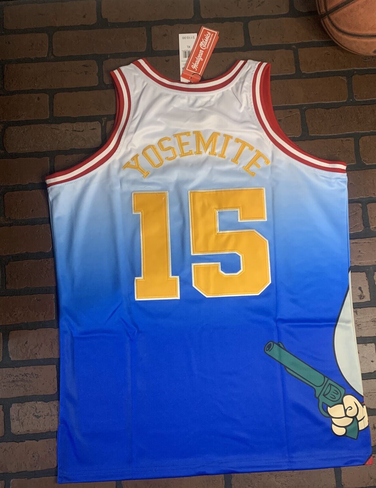 YOSEMITE SAM / DENVER Blue Headgear Classics Basketball Jersey