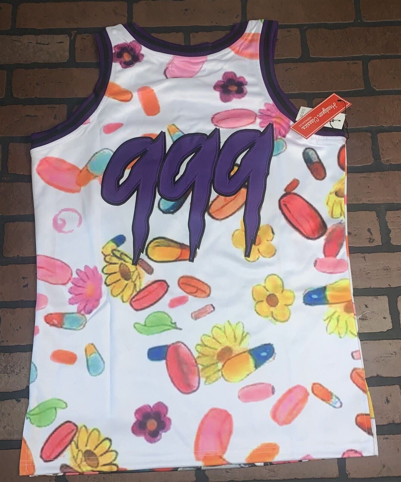 JUICE WRLD 999 Pills Headgear Classics Basketball Jersey