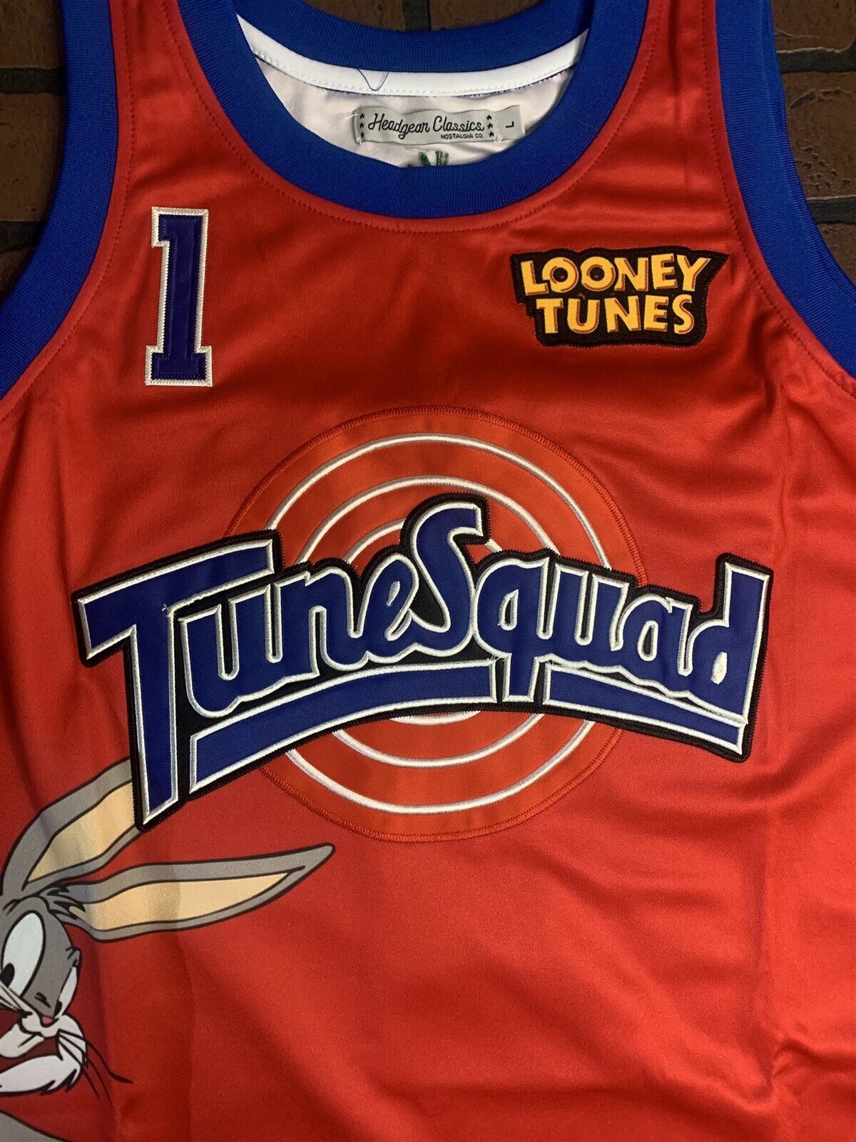 LOONEY TUNES TUNESQUAD Red Headgear Classics Basketball Jersey