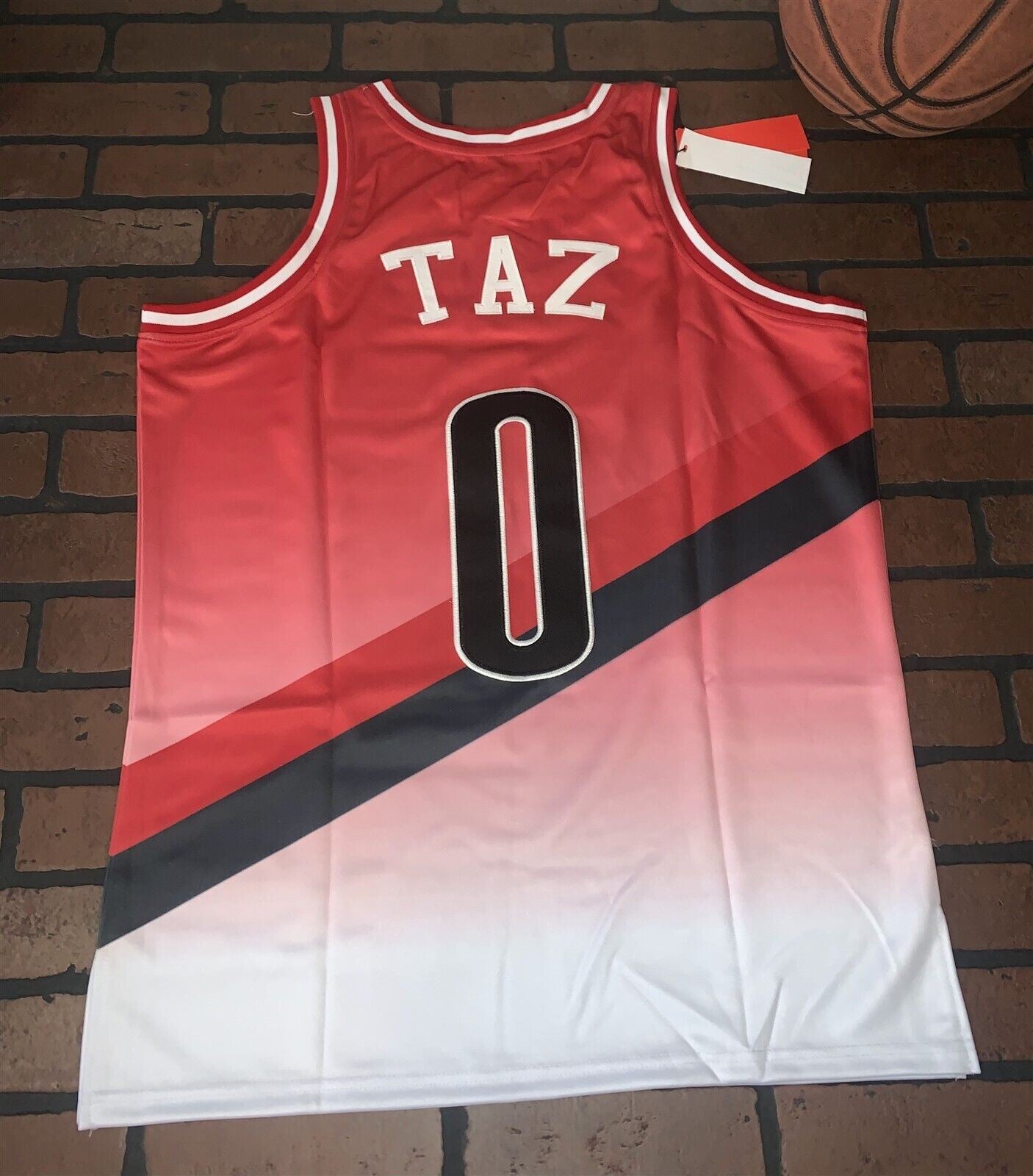 TAZ RIP CITY RED Headgear Classics Basketball Jersey