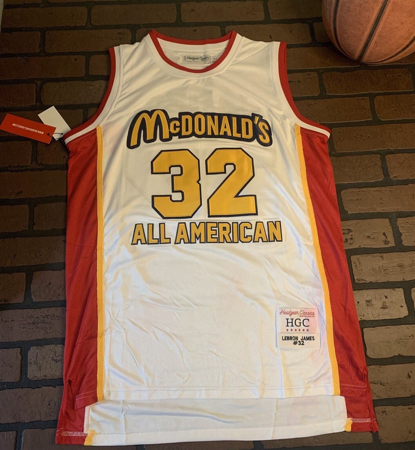 LEBRON McDonalds "32" Headgear Classics Basketball Jersey