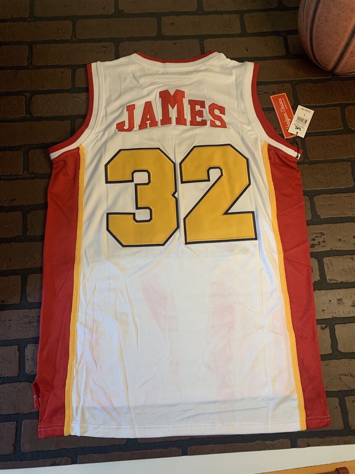 LEBRON McDonalds "32" Headgear Classics Basketball Jersey
