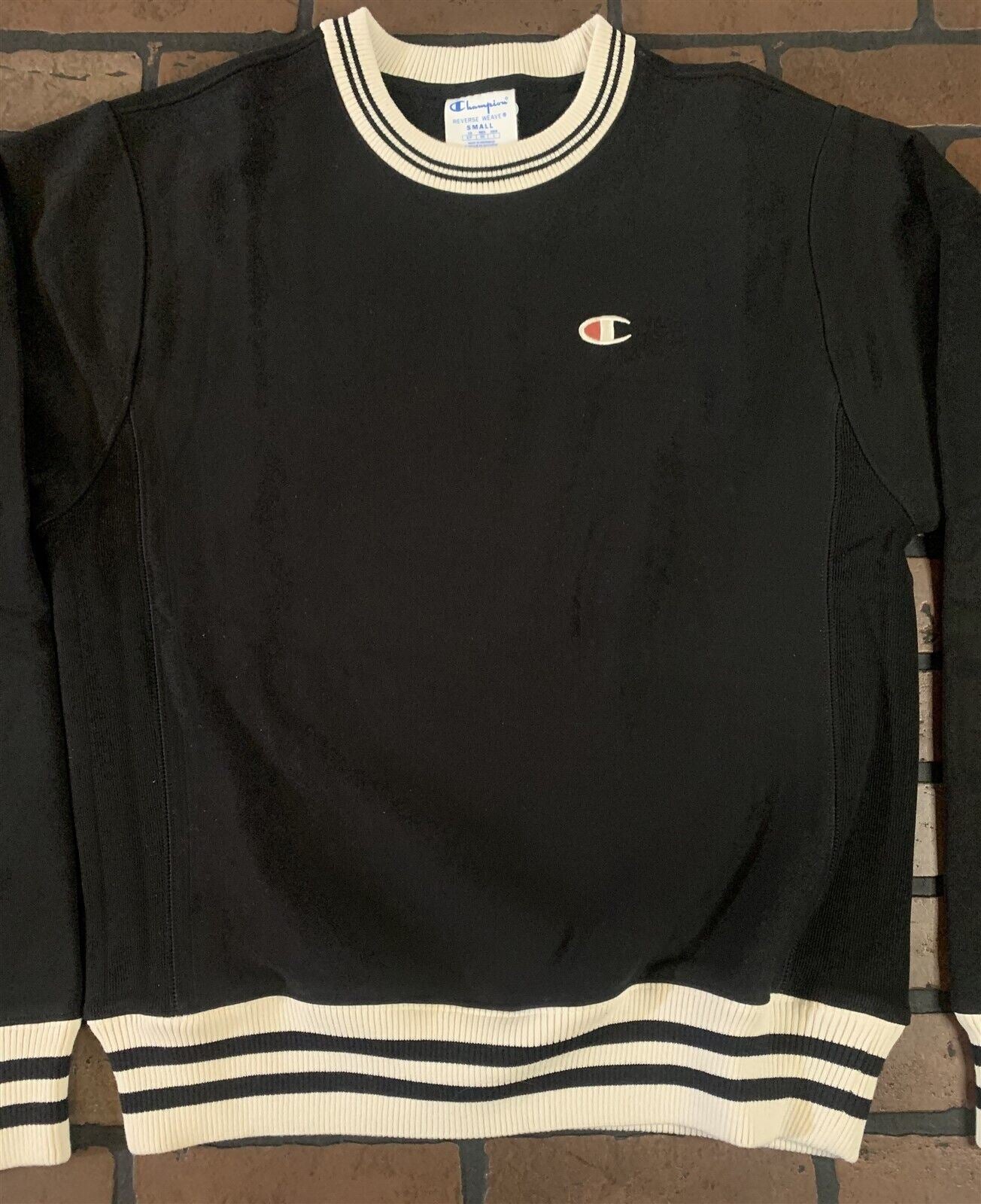 Champion Black Reverse Weave Crew Neck Sweatshirt