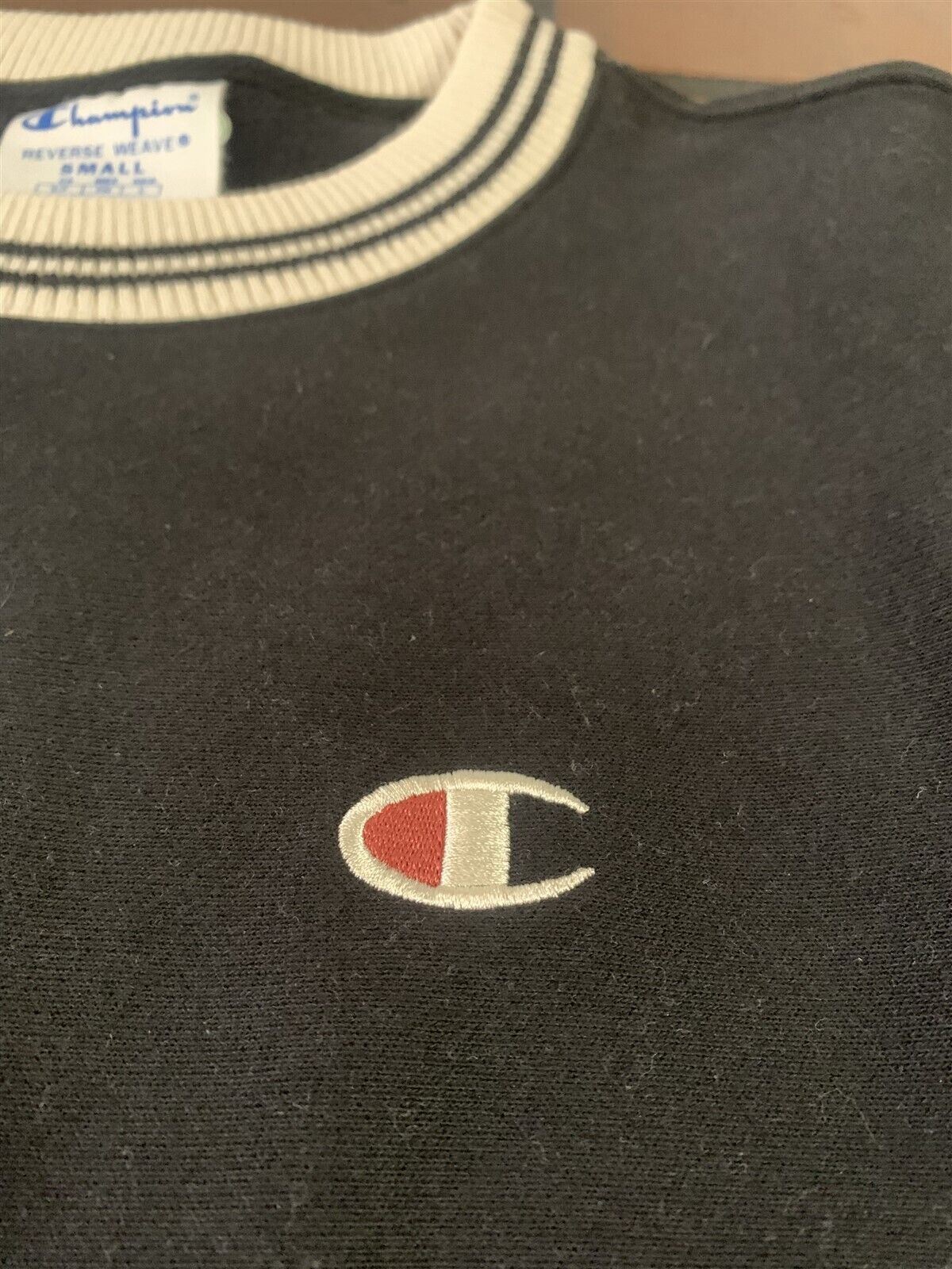 Champion Black Reverse Weave Crew Neck Sweatshirt