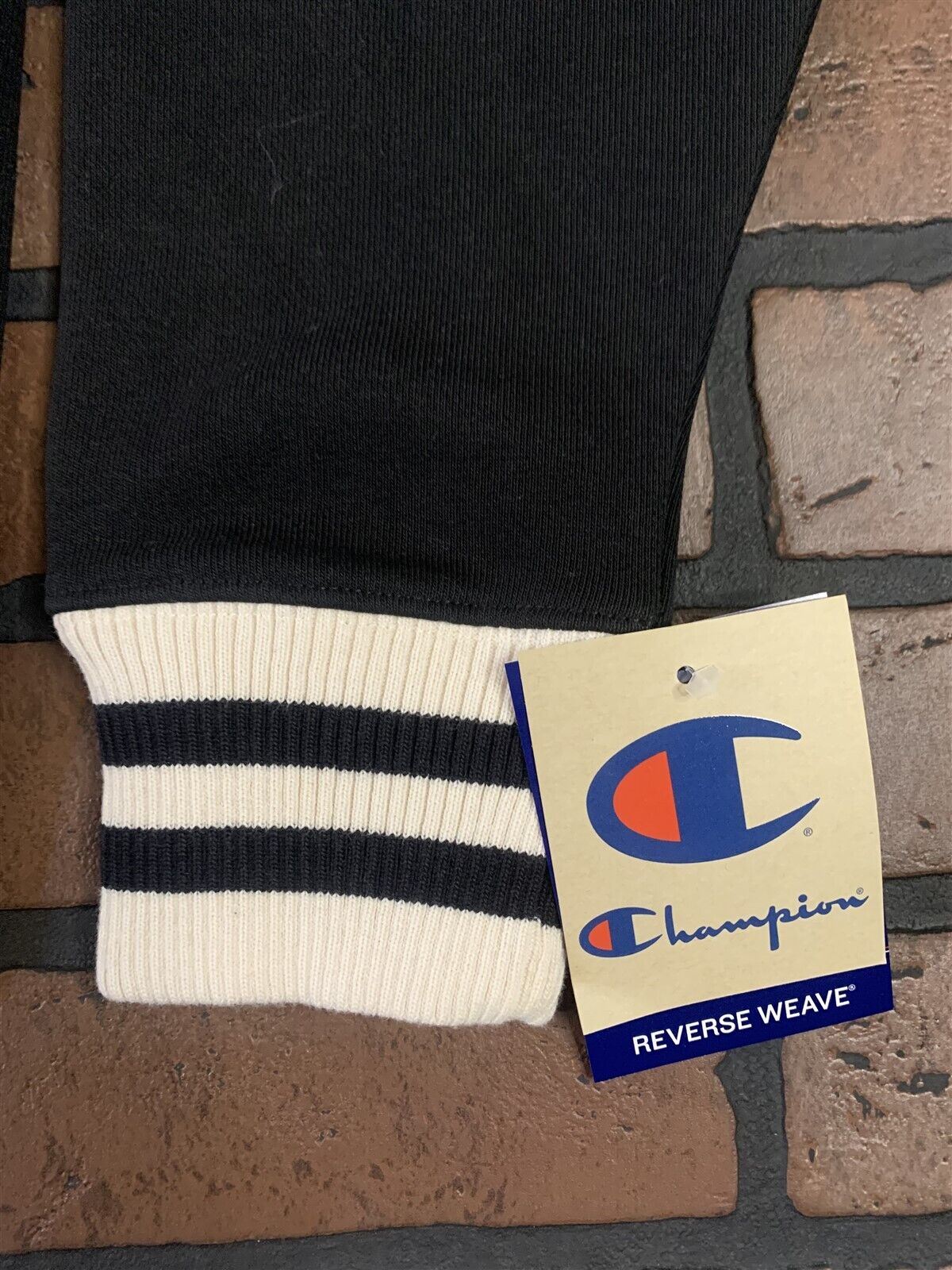 Champion Black Reverse Weave Crew Neck Sweatshirt