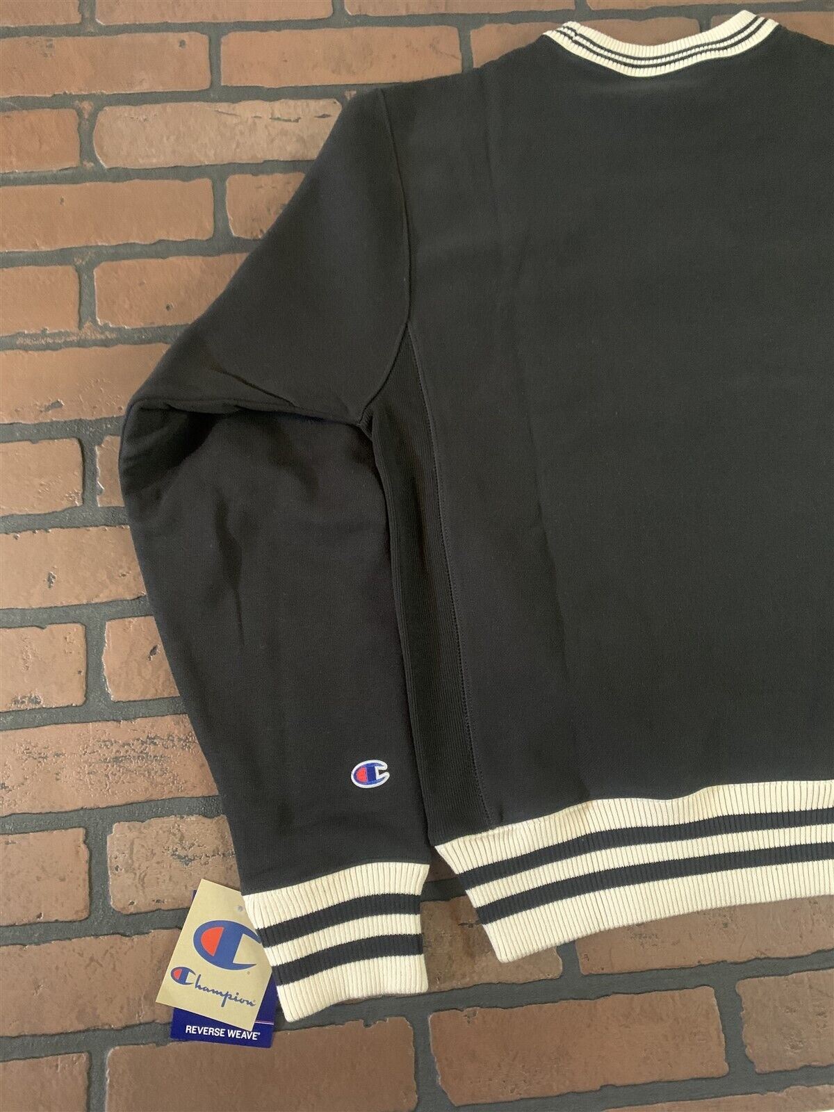 Champion Black Reverse Weave Crew Neck Sweatshirt