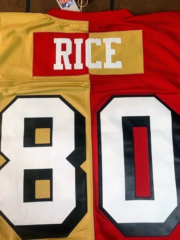 JERRY RICE 1994 Mitchell & Ness Split Legacy Football Jersey