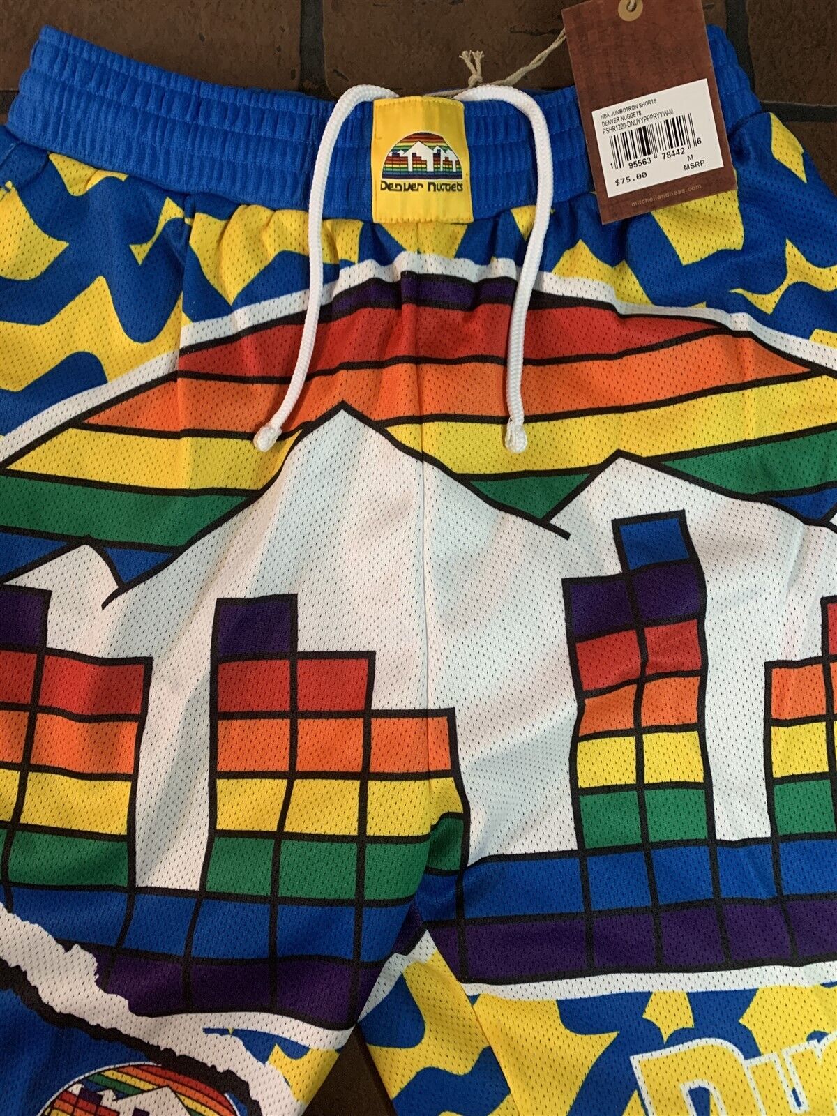 DENVER NUGGETS Mitchell & Ness Jumbotron 2.0 Sublimated Basketball Shorts