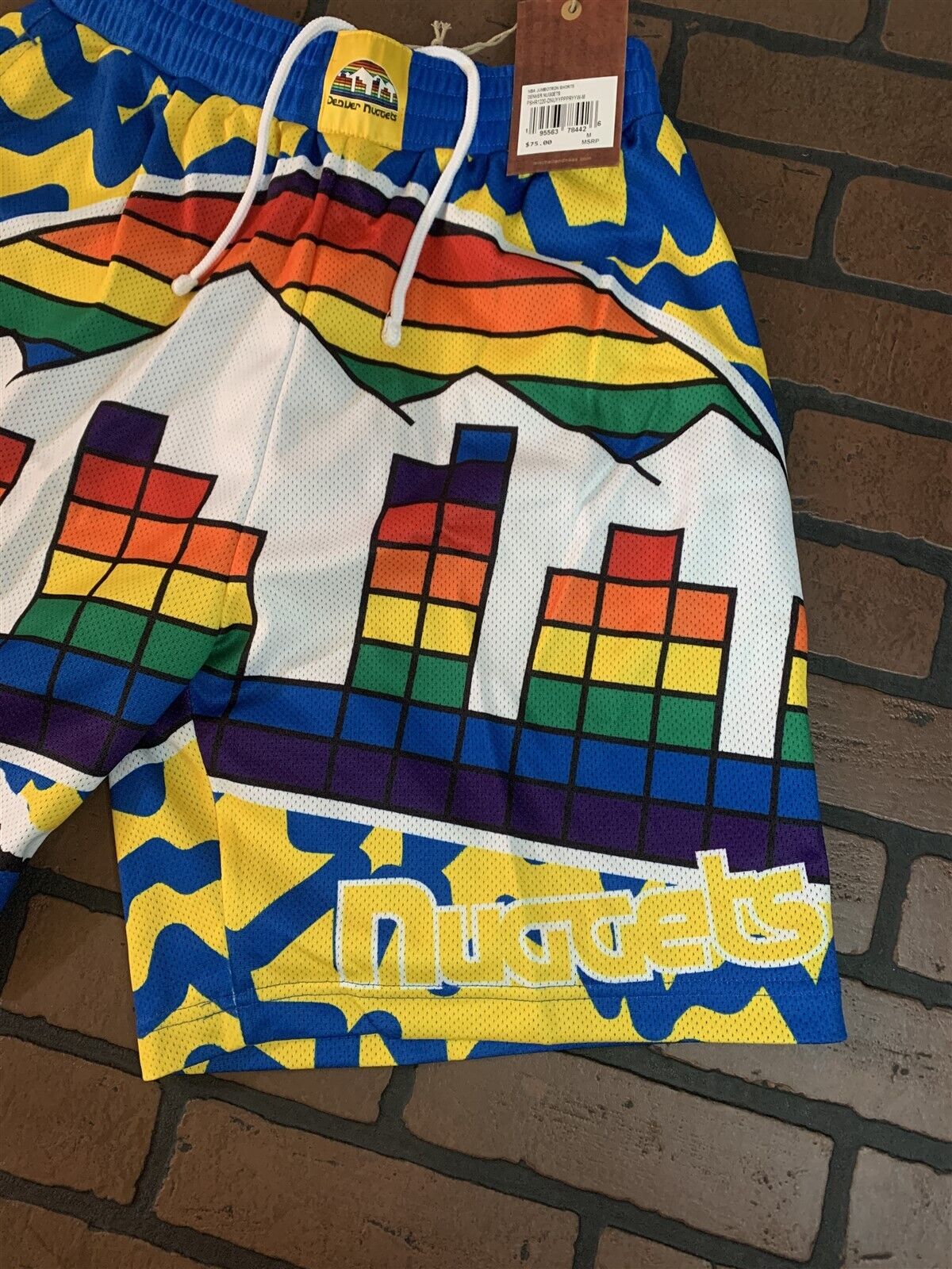 DENVER NUGGETS Mitchell & Ness Jumbotron 2.0 Sublimated Basketball Shorts