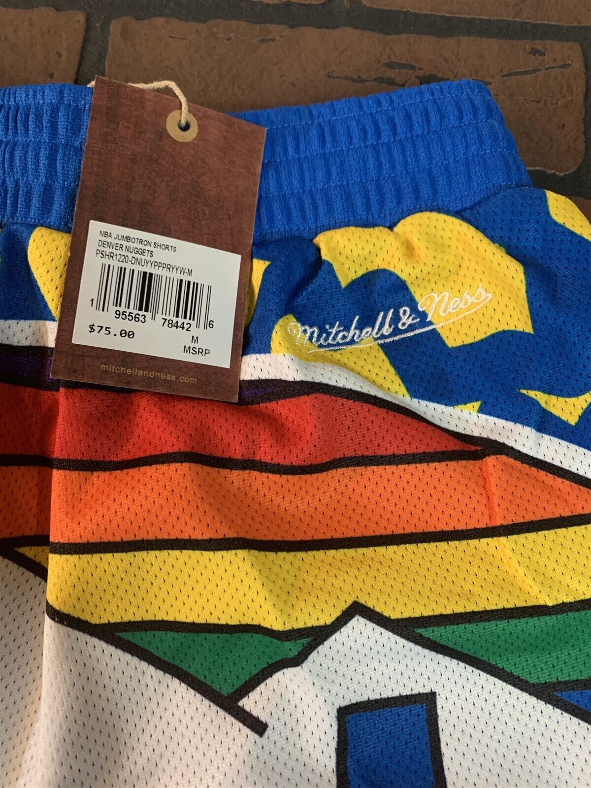 DENVER NUGGETS Mitchell & Ness Jumbotron 2.0 Sublimated Basketball Shorts