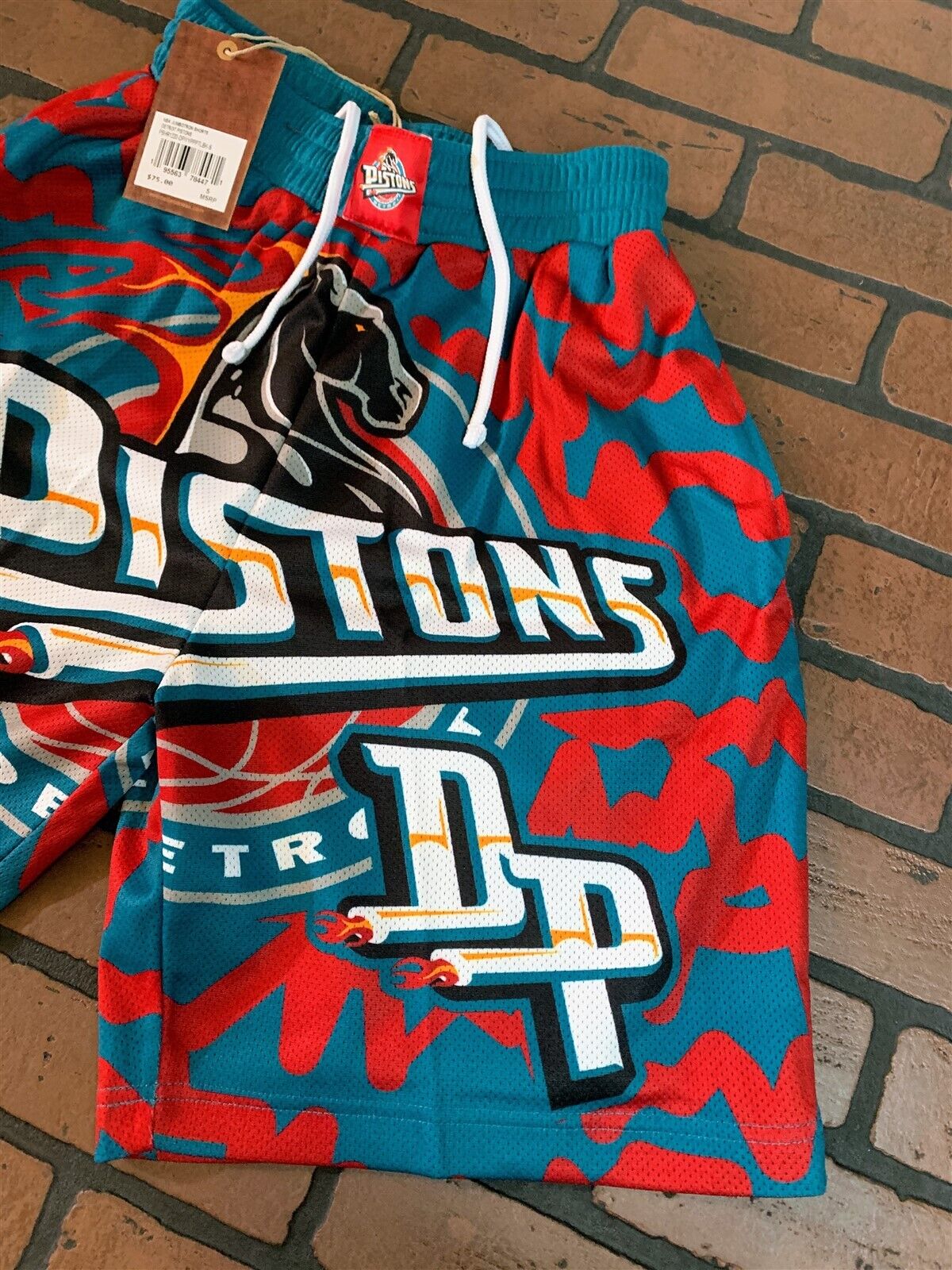 DETROIT PISTONS Mitchell & Ness Jumbotron 2.0 Sublimated Basketball Shorts