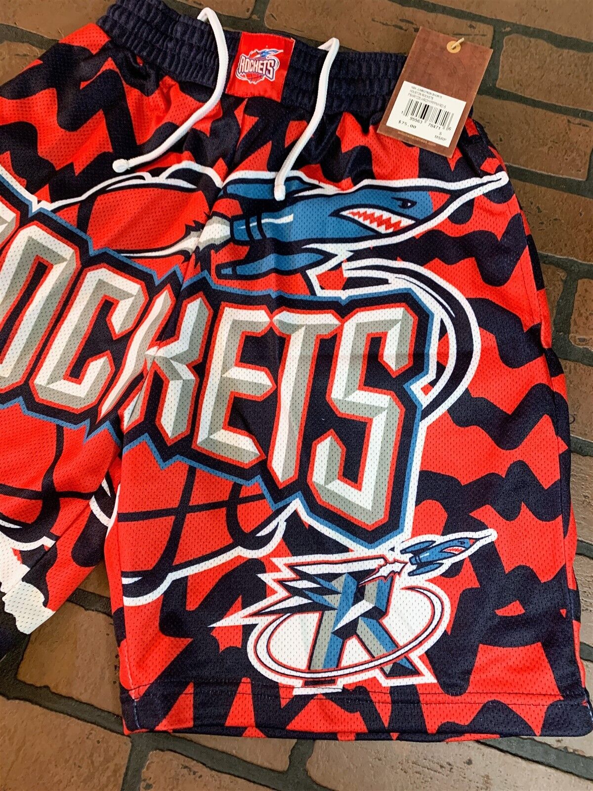 HOUSTON ROCKETS Mitchell & Ness Jumbotron 2.0 Sublimated Basketball Shorts