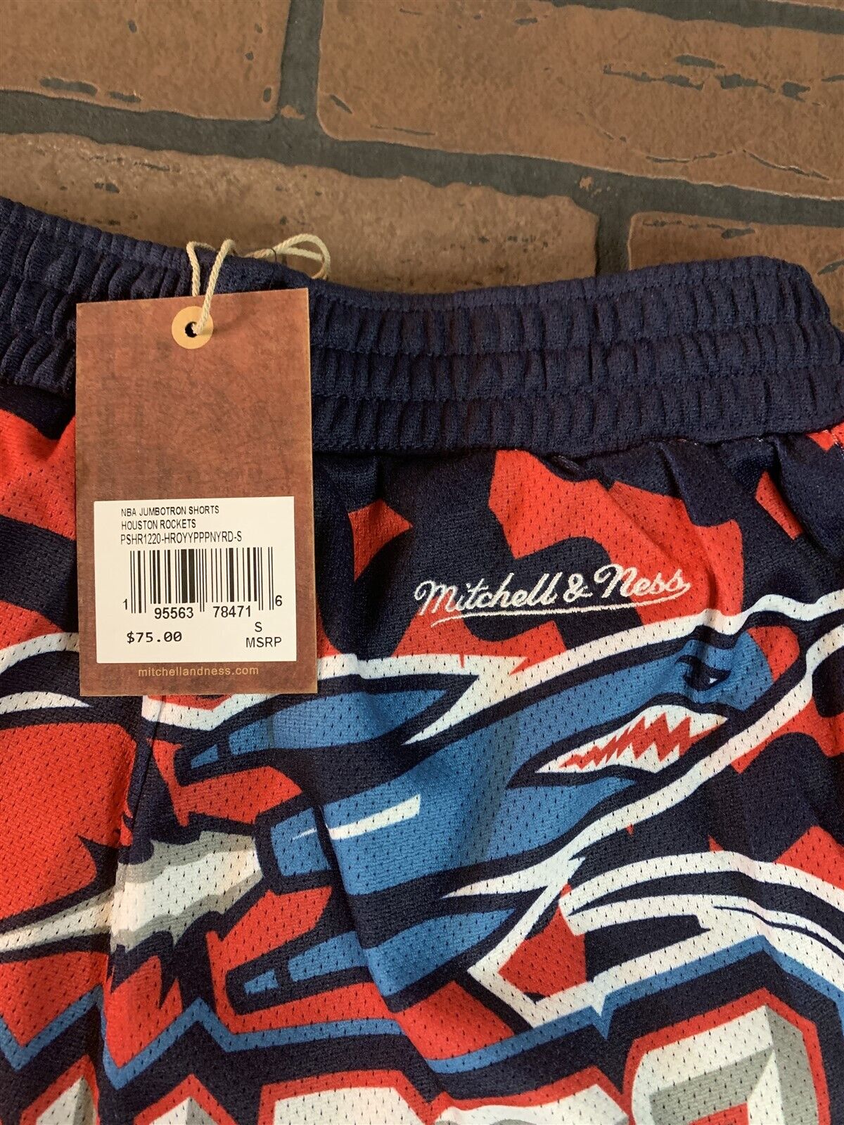 HOUSTON ROCKETS Mitchell & Ness Jumbotron 2.0 Sublimated Basketball Shorts